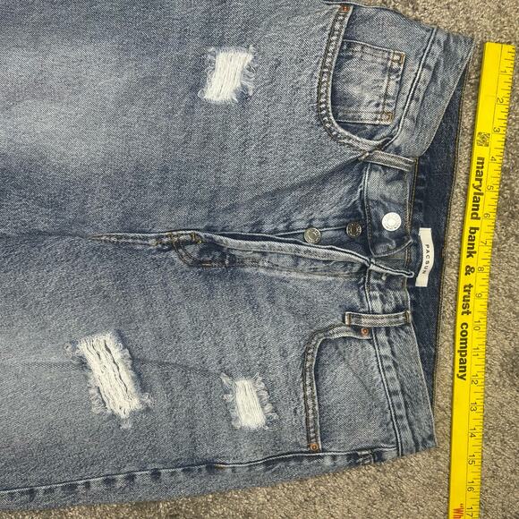 Pac Sun Jeans Women's Size 28 Dad Jean Inseam 29 distressed Button Fly - Picture 2 of 7